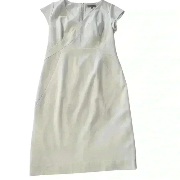 Classiques Entier Women’s size 12 White Pencil Dress. Cap sleeve. Double zip - Picture 6 of 15